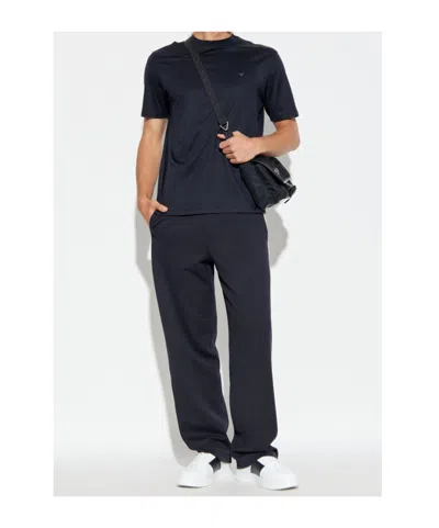 Emporio Armani Basic Crew Neck T-shirt In Blue