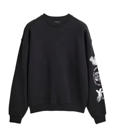 Y-3 Men's Graphic Crew Sweat In Black