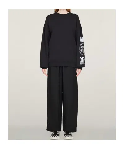 Y-3 Men's Graphic Crew Sweat In Black