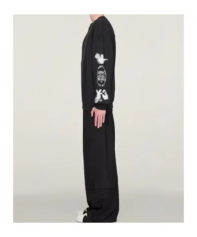 Y-3 Men's Graphic Crew Sweat In Black