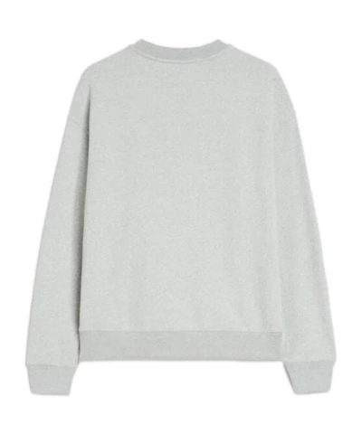 Jil Sander Light Grey Sweatshirt With Logo Print In Gray