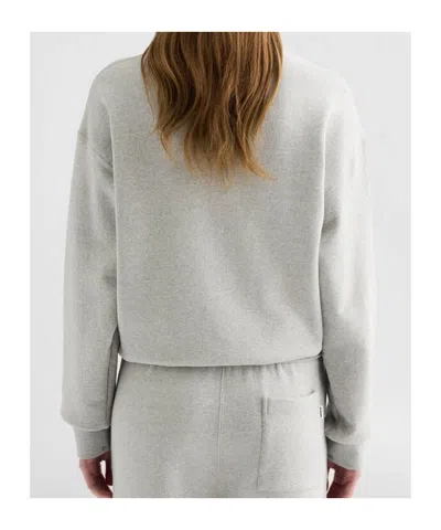 Jil Sander Light Grey Sweatshirt With Logo Print In Gray