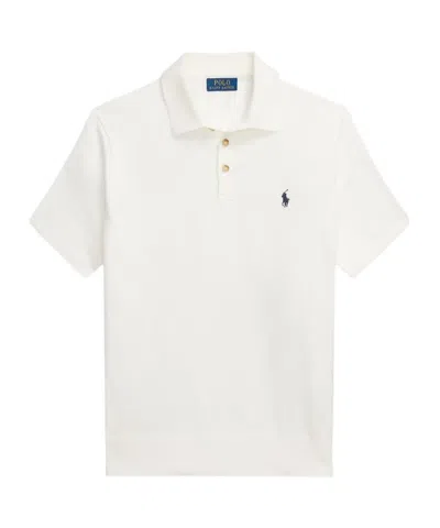 Polo Ralph Lauren Custom Slim Fit Mesh Polo In White