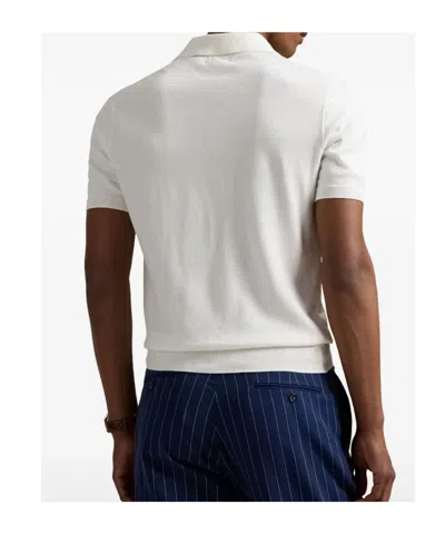 Polo Ralph Lauren Custom Slim Fit Mesh Polo In White