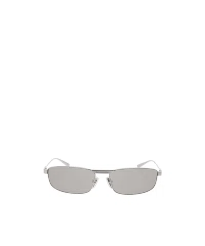 Balenciaga Tag 3.0 Rectangle Sunglasses  In Light Grey In Gray