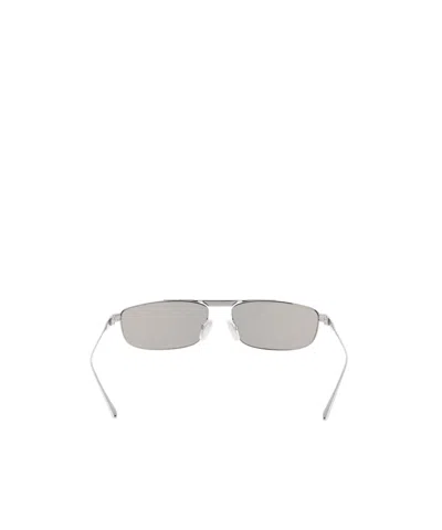 Balenciaga Tag 3.0 Rectangle Sunglasses  In Light Grey In Gray
