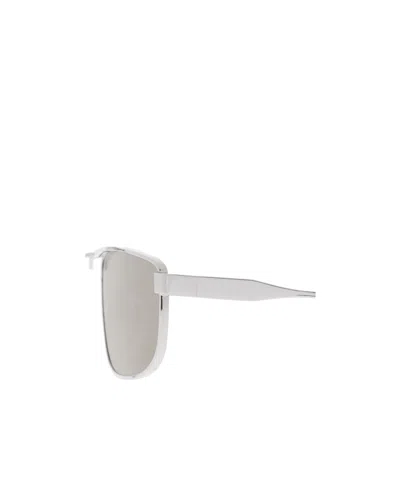 Balenciaga Tag 3.0 Rectangle Sunglasses  In Light Grey In Gray
