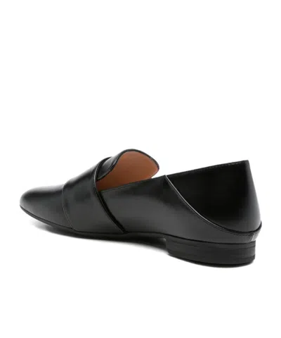 Bally Black Leather Loafers In Black