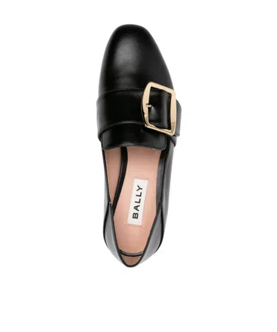 Bally Black Leather Loafers In Black
