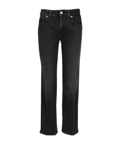 7 For All Mankind Calie Straight Ankle Bottom Clothing In Black