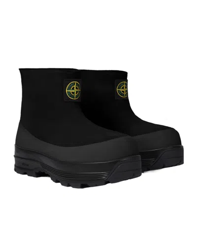 Stone Island S100120 Suede Boots In Black