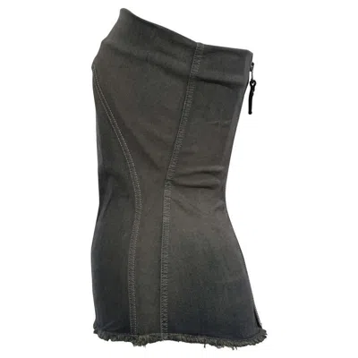 Rick Owens Strapless Panel Detailing Top In Brown