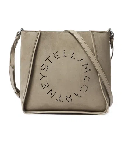 Stella Mccartney Khaki Crossbody Bag With Adjustable Strap In Neutral