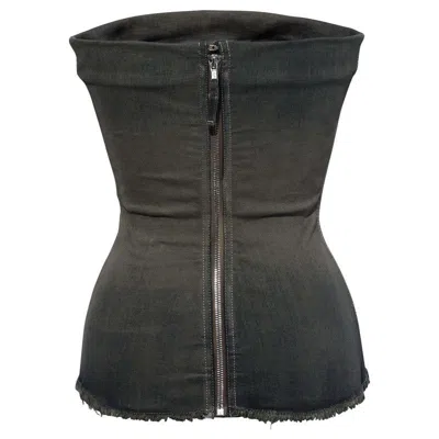 Rick Owens Strapless Panel Detailing Top In Brown