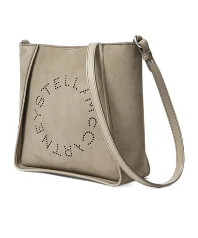 Stella Mccartney Khaki Crossbody Bag With Adjustable Strap In Neutral