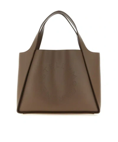 Stella Mccartney Brand Logo Tote Bag In Brown