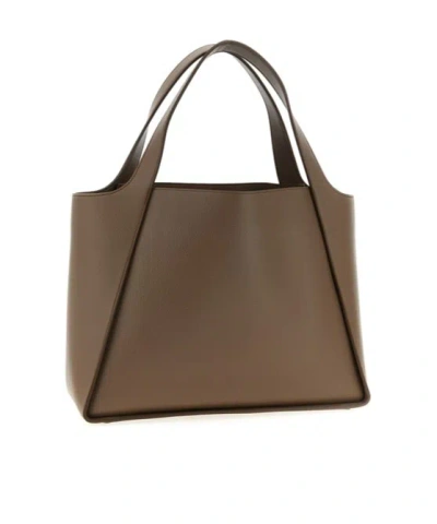 Stella Mccartney Brand Logo Tote Bag In Brown