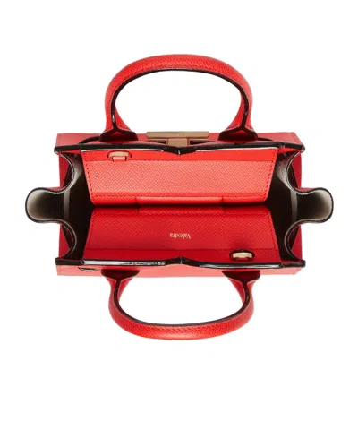 Valextra Milano Buckle Detachable-strap Shoulder Bag In Red