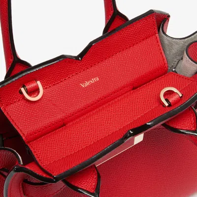 Valextra Milano Buckle Detachable-strap Shoulder Bag In Red