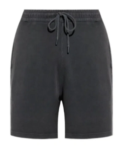 Jw Anderson Ribbed Drawstring Shorts In Black