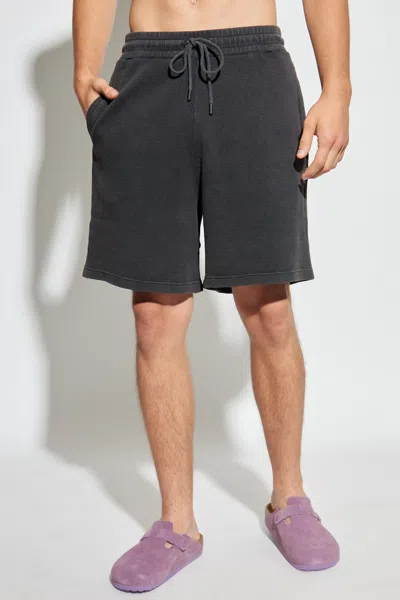Jw Anderson Ribbed Drawstring Shorts In Black