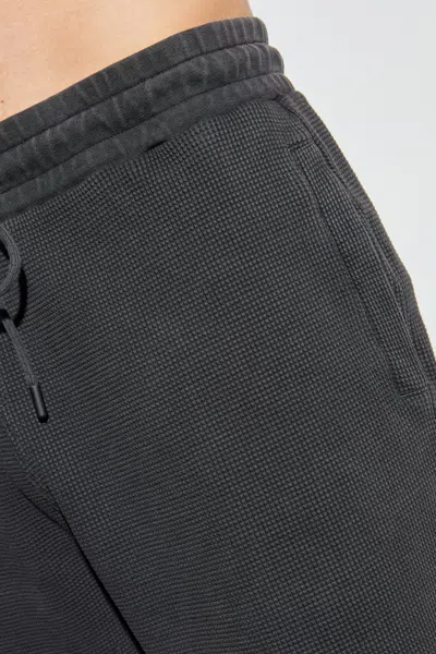 Jw Anderson Ribbed Drawstring Shorts In Black