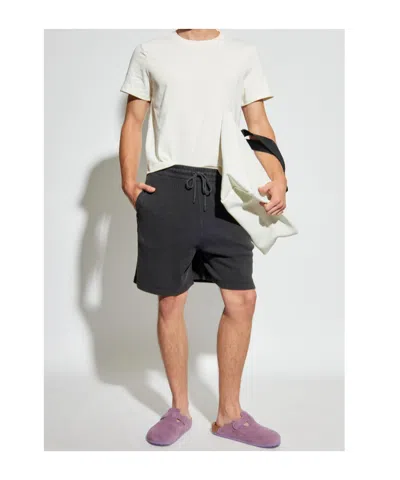Jw Anderson Ribbed Drawstring Shorts In Black