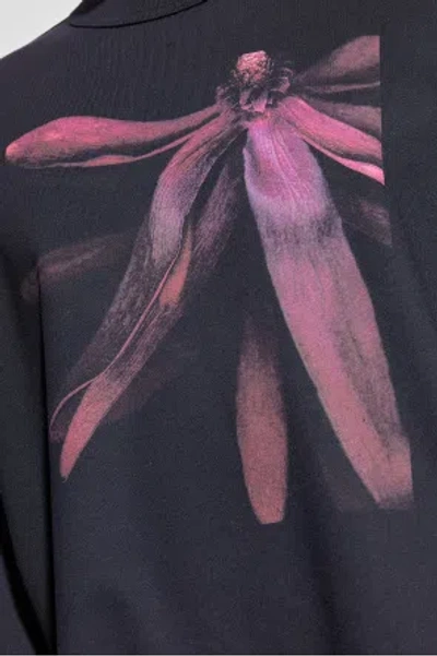 Dries Van Noten Navy Graphic Sweatshirt In Brown