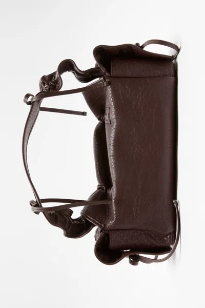 Acne Studios Multi-pocket Leather Shoulder Bag In Brown