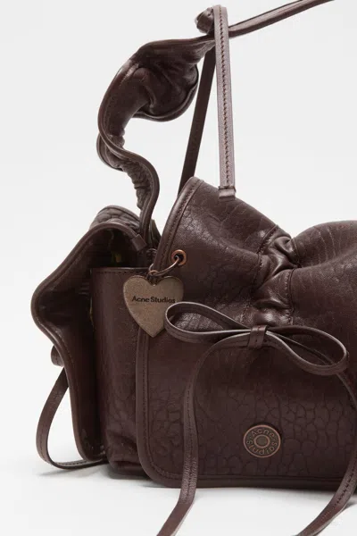 Acne Studios Multi-pocket Leather Shoulder Bag In Brown