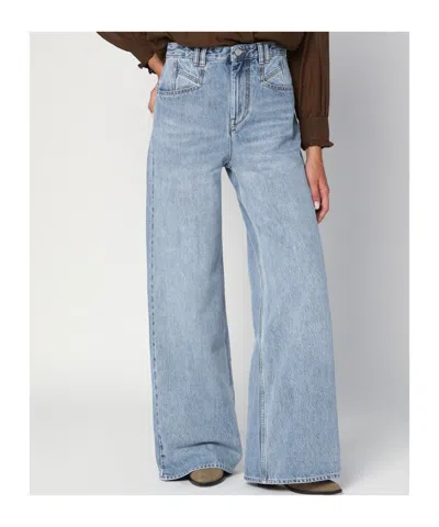 Isabel Marant Lemony Blue Denim Pants In Blue