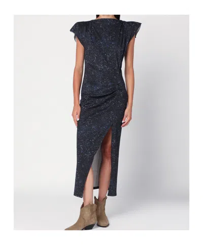 Isabel Marant Mid-length Dress With Midnight Blue Print In Blue