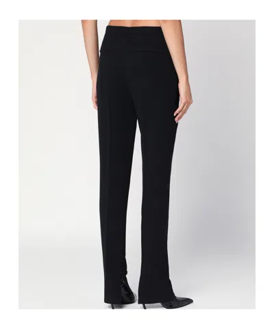 Dries Van Noten Black Trousers With Slits And Buttons In Black