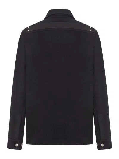 Rick Owens Concordians Zipped Hoodie In Black