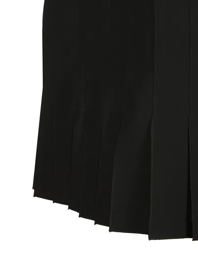 Marni Pleated Wool Mini Skirt In Black