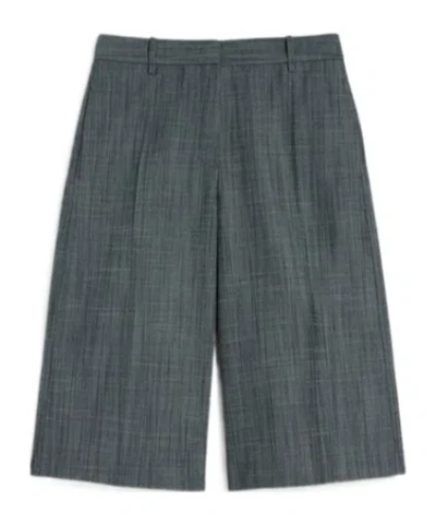 Jil Sander Flame Wool-blend Shorts In Gray