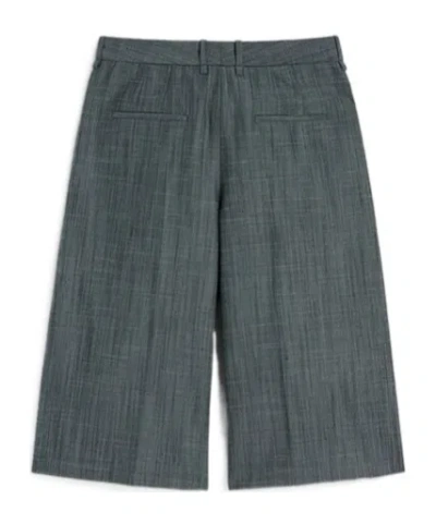 Jil Sander Flame Wool-blend Shorts In Gray