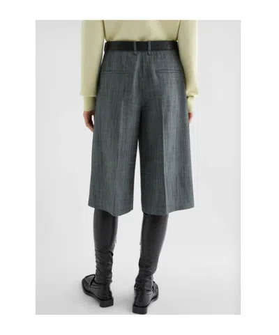 Jil Sander Flame Wool-blend Shorts In Gray