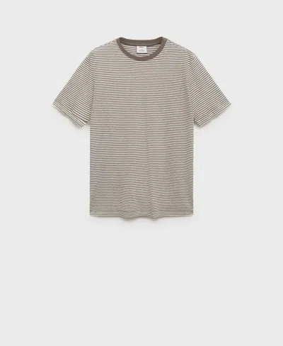 Mango Men's Striped Slim-fit Linen T-shirt In Multi