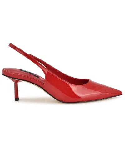 Nine West Women's Hunny Pointy Toe Slingback Pumps In Red