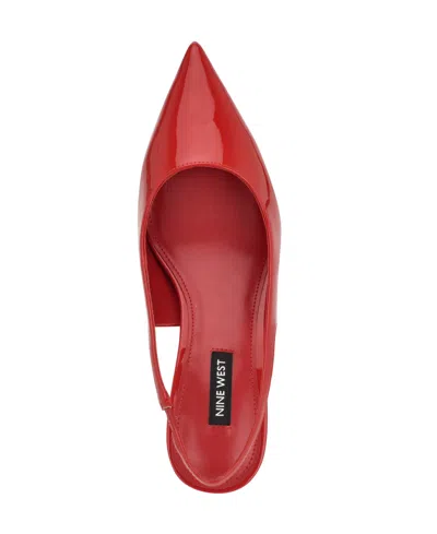 Nine West Women's Hunny Pointy Toe Slingback Pumps In Red