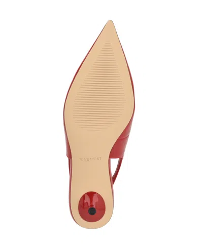 Nine West Women's Hunny Pointy Toe Slingback Pumps In Red