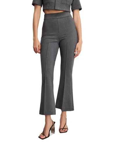 Good American Women's Soft Stretch Ponte Kick Flare Pants In Gray