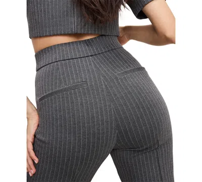 Good American Women's Soft Stretch Ponte Kick Flare Pants In Gray
