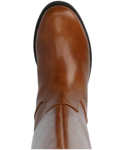 Journee Collection Journee Women's Gema Medium And Wide Width Knee High Riding Boots In Brown
