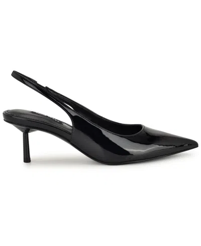 Nine West Hunny Slingback Pointed Toe Pump In Black