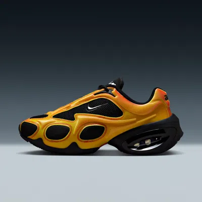 Nike Air Max Muse Mesh-trimmed Metallic Sneakers In Gold