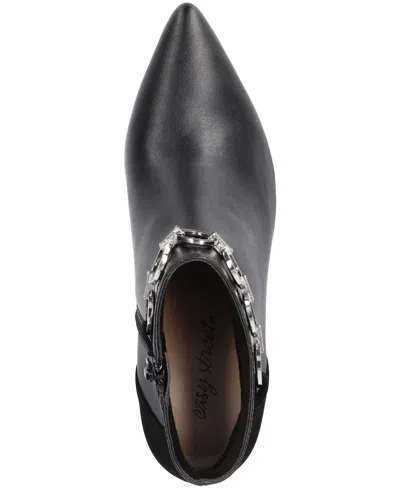 Easy Street Women's Jinx Ankle Zipper Dress Booties In Black
