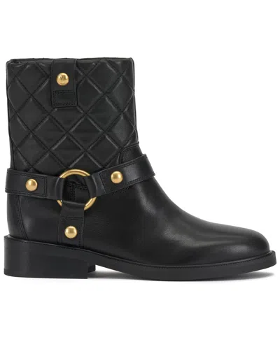 Vince Camuto Women's Amais Full Zip Closure Moto Booties In Black