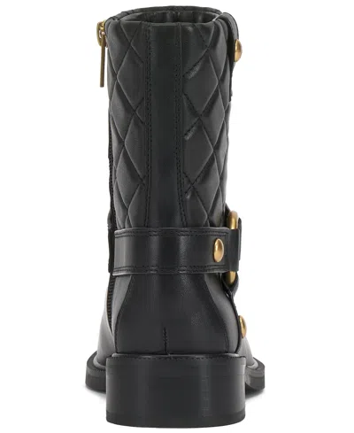 Vince Camuto Women's Amais Full Zip Closure Moto Booties In Black